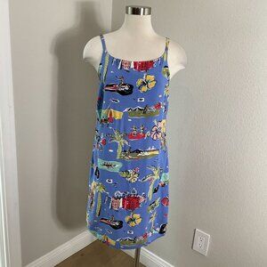 Reyn Spooner Womens Medium Hawaiian Spaghetti Strap Dress Sleeveless Mini